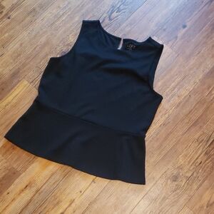 LOFT Black Peplum Shell Camisole